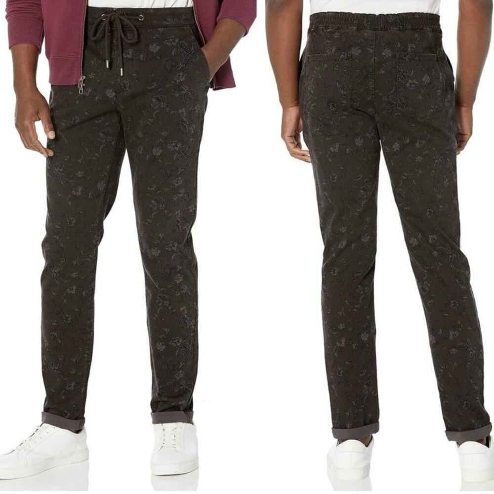 Paige Men's Black Patterned Pants